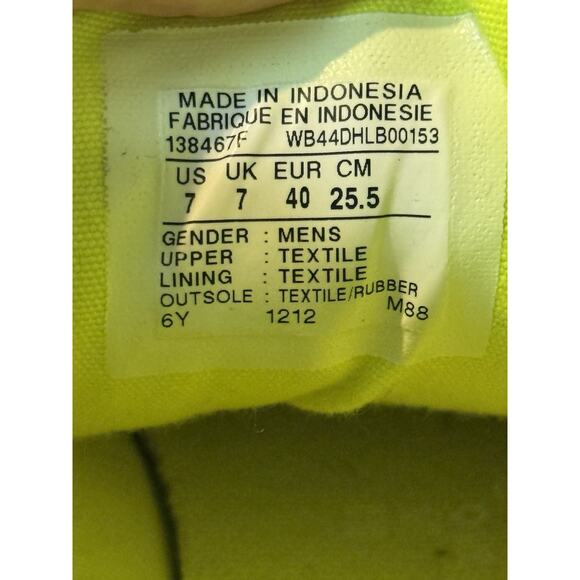 Mens‎ Converse All Stars sz 7 grey neon green 3/4 Top  Chucks sneakers skater - Picture 9 of 13